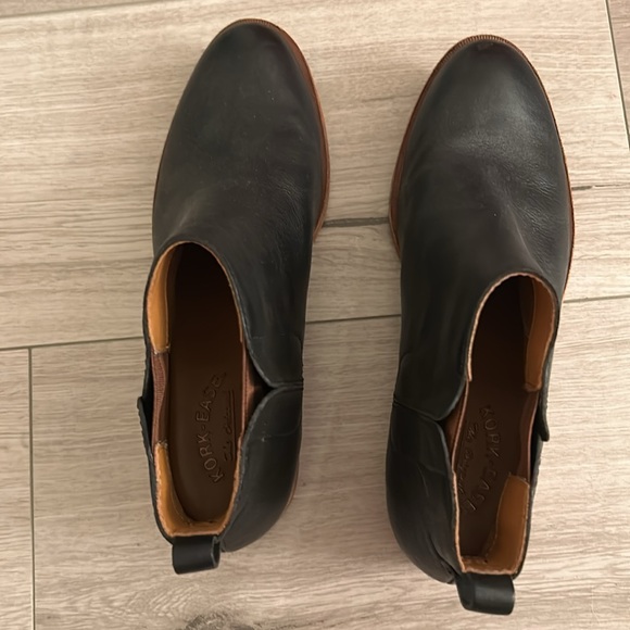 Kork-Ease Black Leather Velma Ankle Boots - Picture 8 of 10